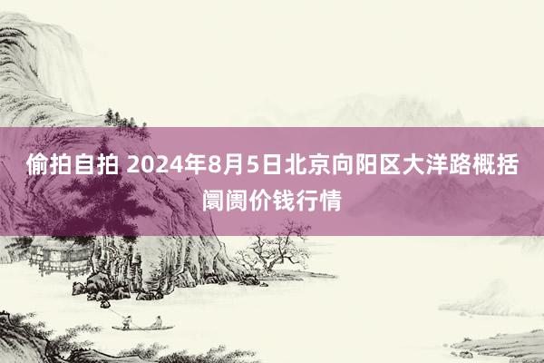 偷拍自拍 2024年8月5日北京向阳区大洋路概括阛阓价钱行情