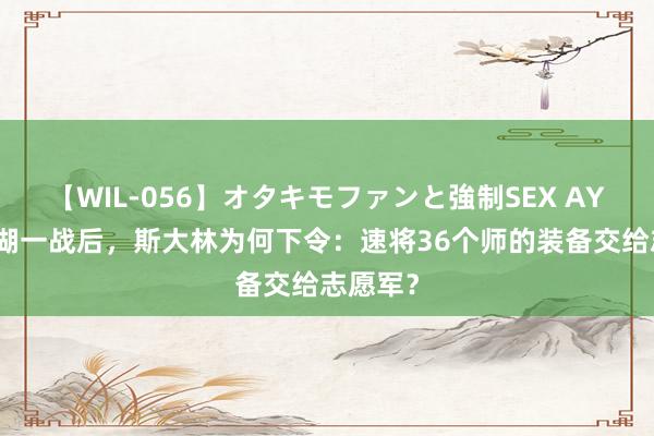 【WIL-056】オタキモファンと強制SEX AYA 长津湖一战后，斯大林为何下令：速将36个师的装备交给志愿军？