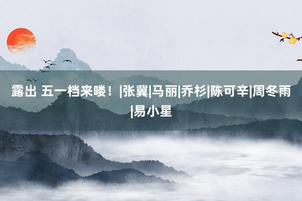 露出 五一档来喽！|张冀|马丽|乔杉|陈可辛|周冬雨|易小星