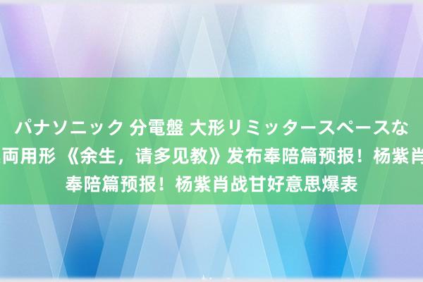 パナソニック 分電盤 大形リミッタースペースなし 露出・半埋込両用形 《余生，请多见教》发布奉陪篇预报！杨紫肖战甘好意思爆表