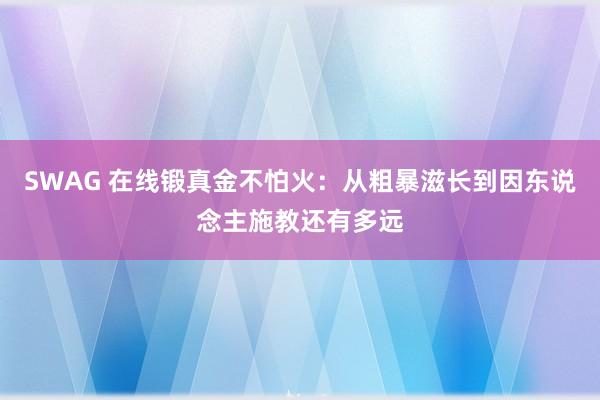 SWAG 在线锻真金不怕火：从粗暴滋长到因东说念主施教还有多远